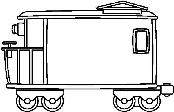 Caboose train clipart train wagon pencil and in color ...