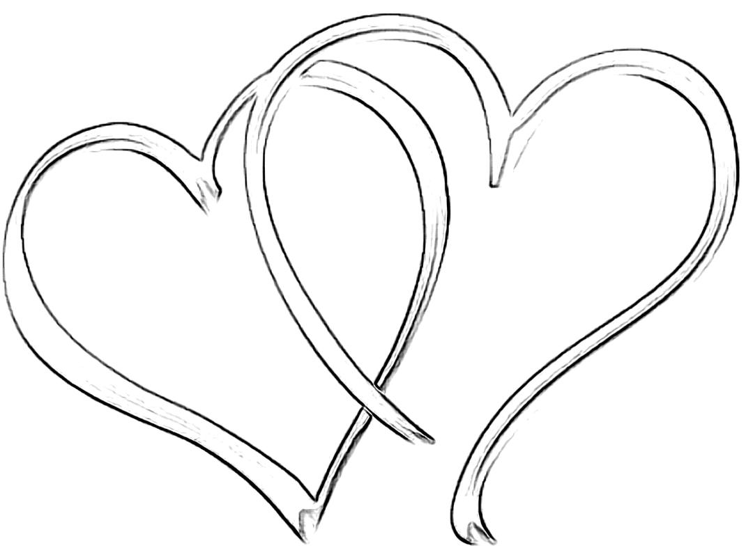 Double heart free craft patterns for everyday arts clip art