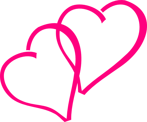 Double heart hot pink heart clipart free images