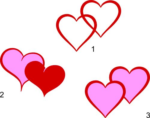 Double heart svg shapes objects images on cutting files clipart