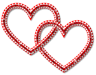 Double hearts clip art free clipart images