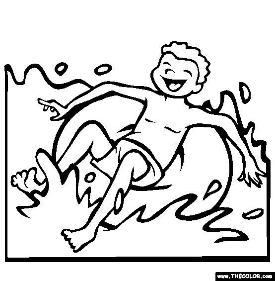 Water slide clipart black and white clipground