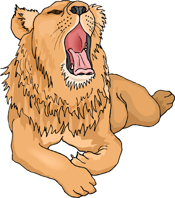 Yawn lion clip art tired clipart free download