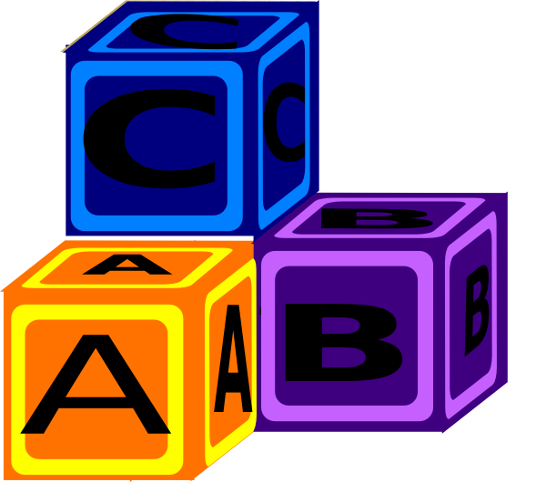 Abc blocks clip art at vector clip art