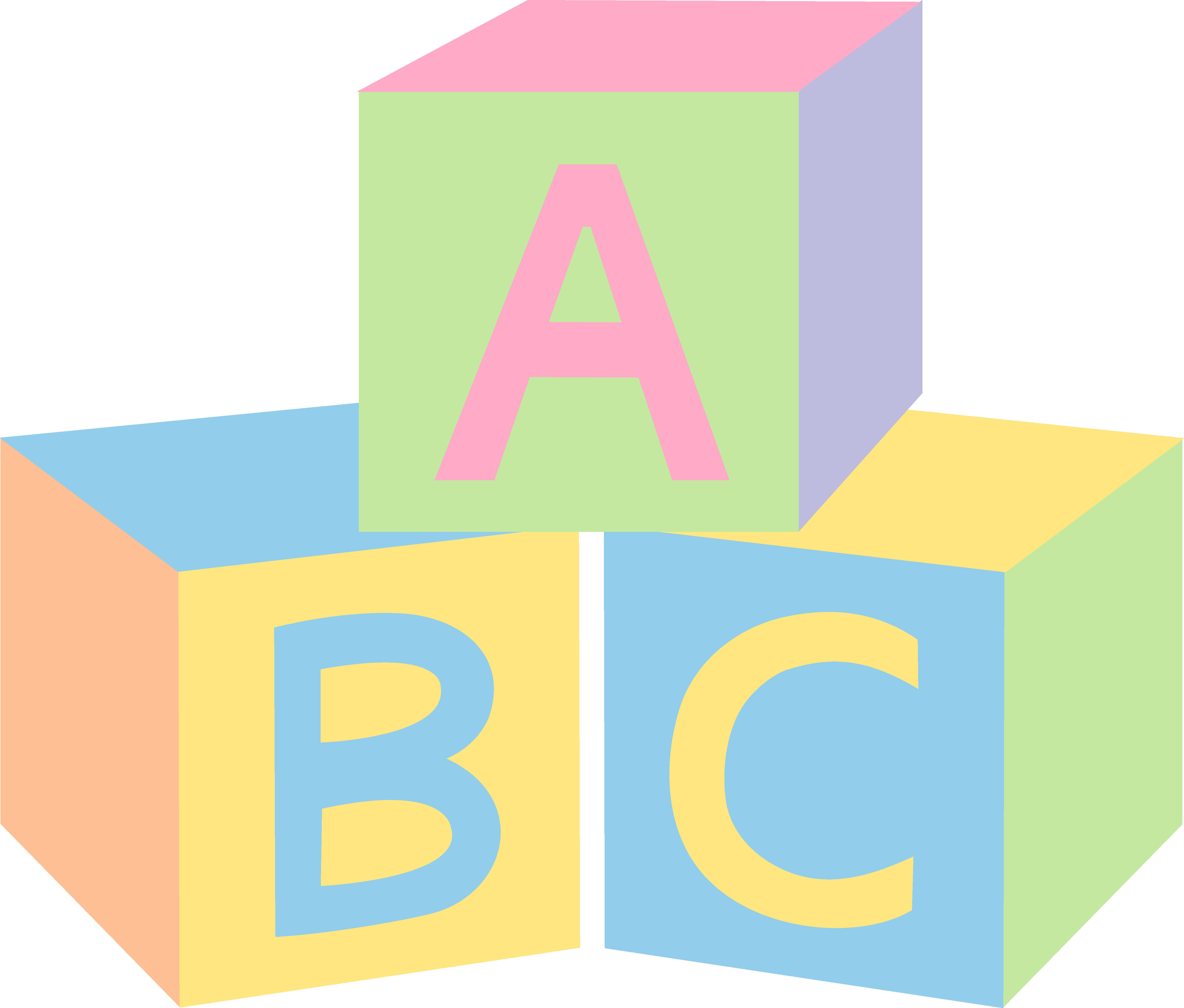 Abc blocks pastel abc baby blocks free clip art