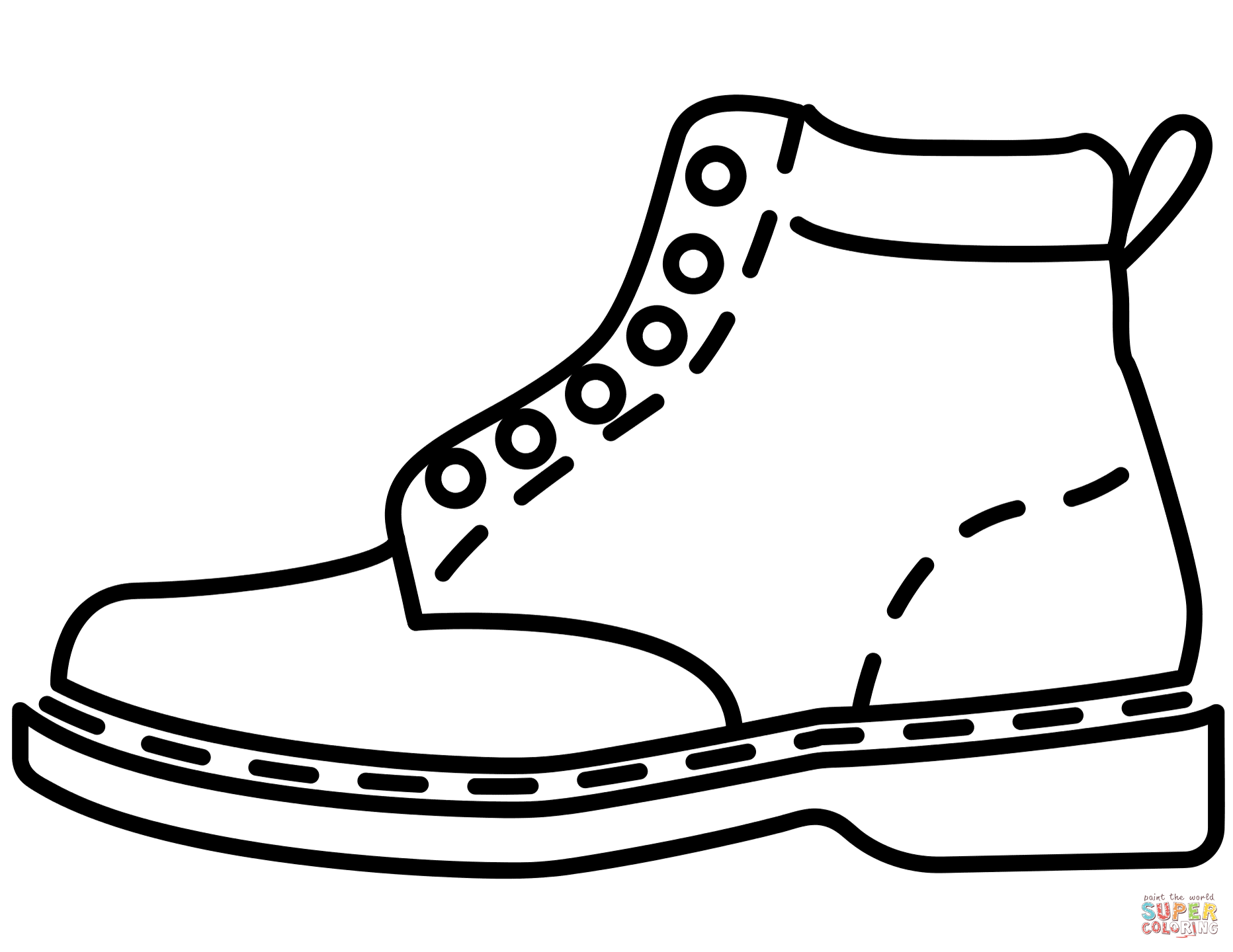 Boot coloring page rain boots free clip art 2