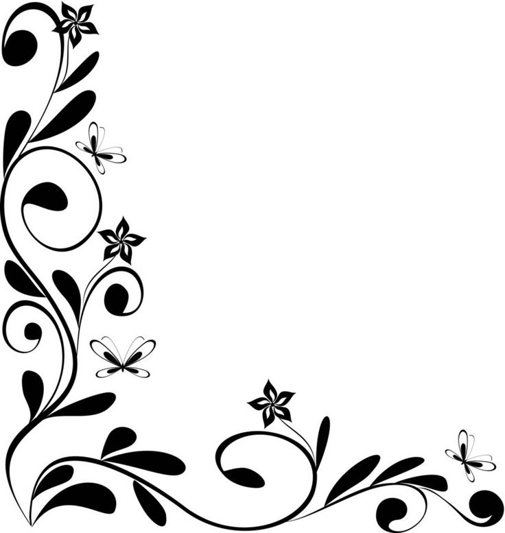 Corner border flower border clipart ideas on