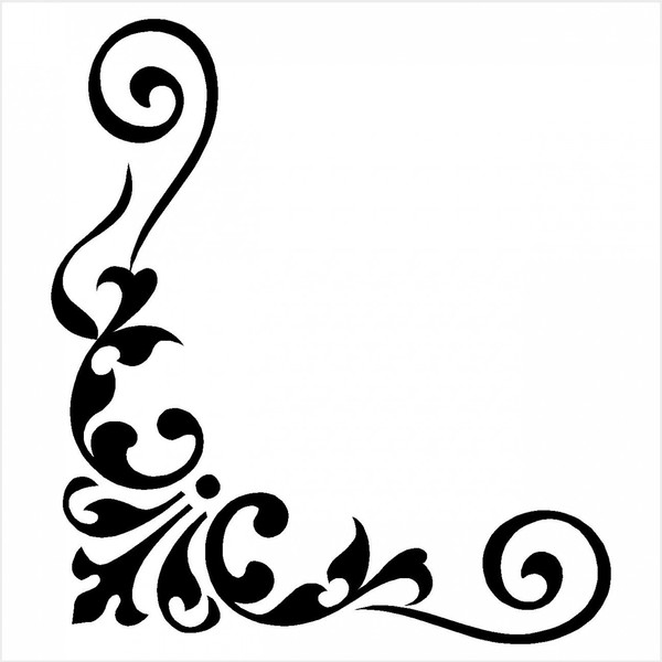 Corner borders colouring pages page 3 quilling ideas clipart
