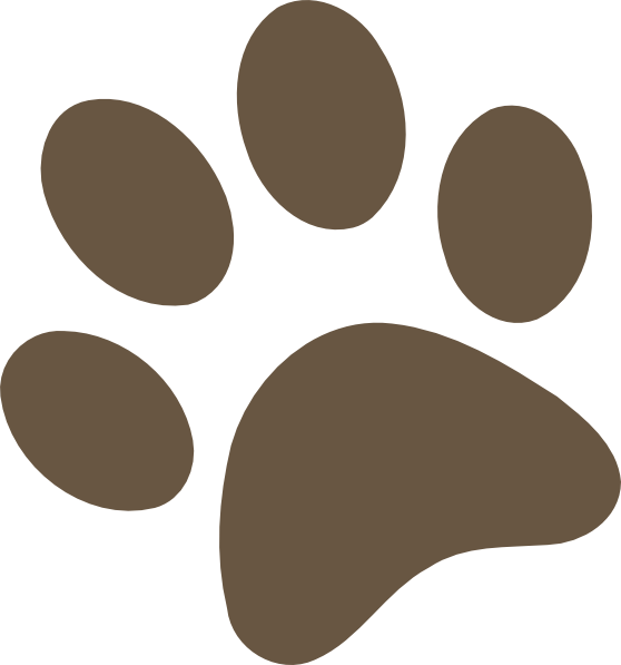 Dog paw prints brown paw print clip art at vector clip art