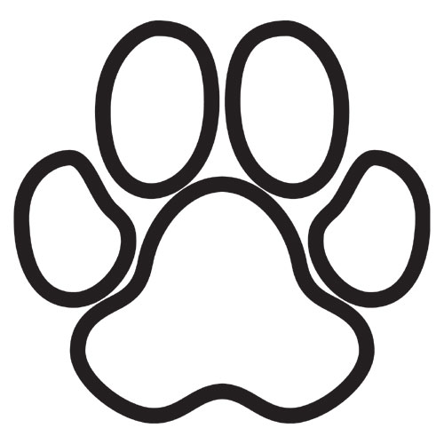 Dog paw prints dog paw print outline clipart free tailgate