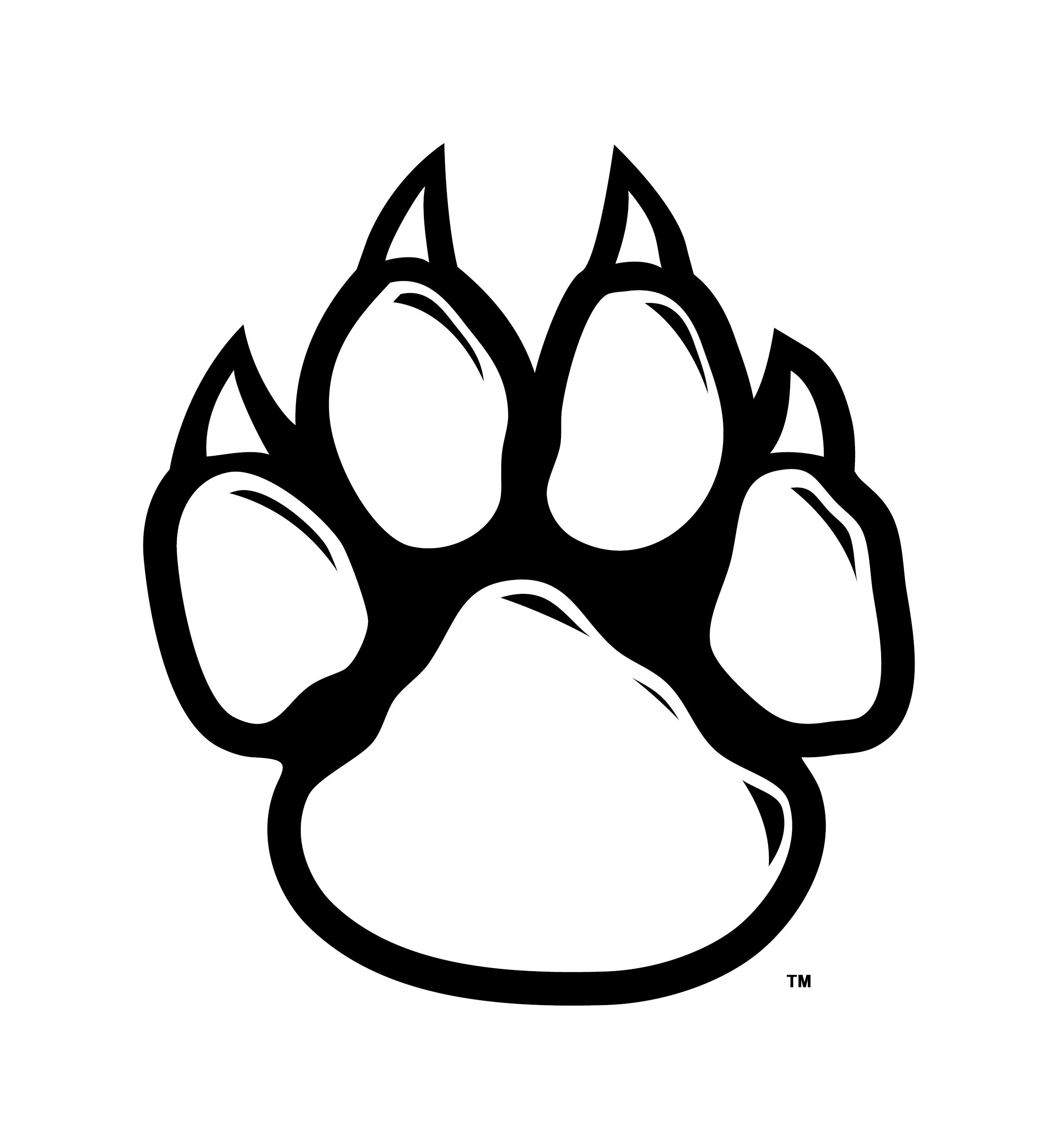 Dog paw prints wolf paw print clipart clipartxtras