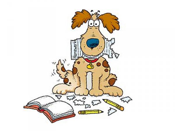 Doing homework dog ate my homework clipart wikiclipart