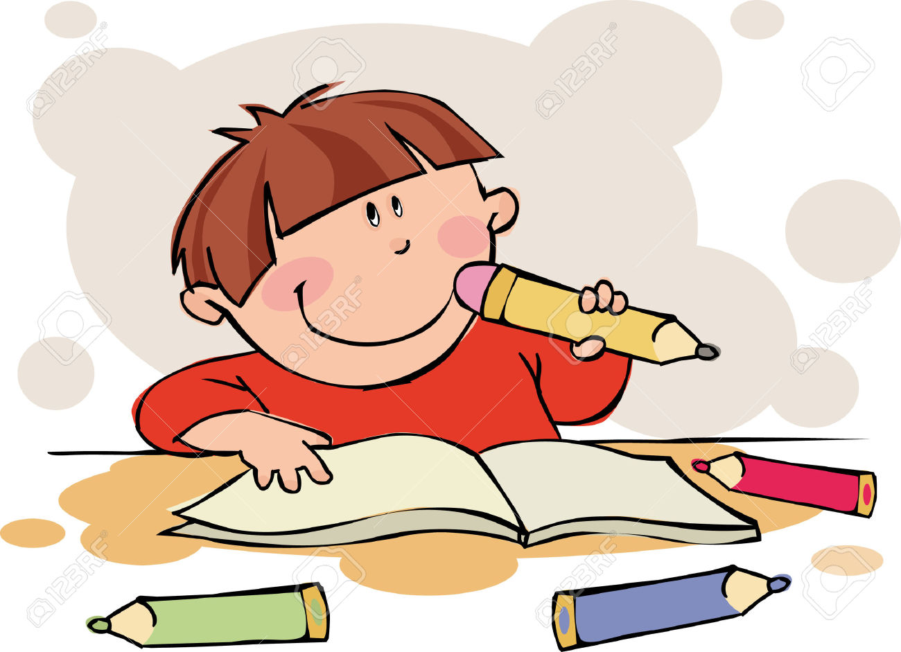 Doing homework free clipart of children doing school work clipart collection
