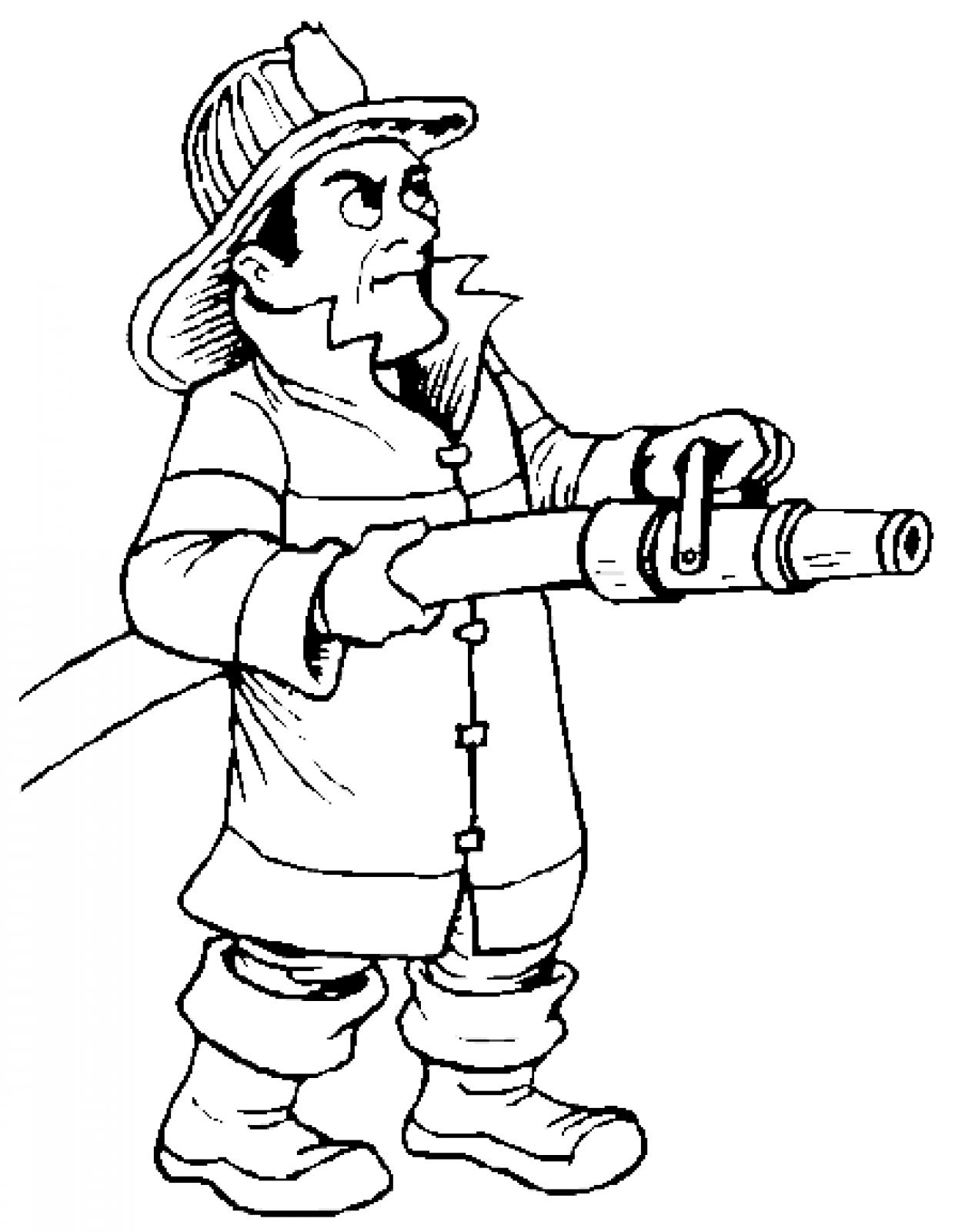 Firefighter black and white firefighter cartoon fire fighter clip art