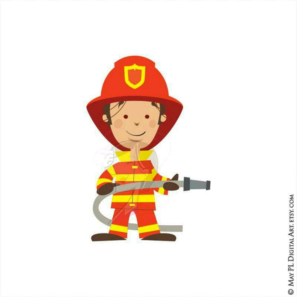 Firefighter  black and white have finished my firefighter clip art set excited to include