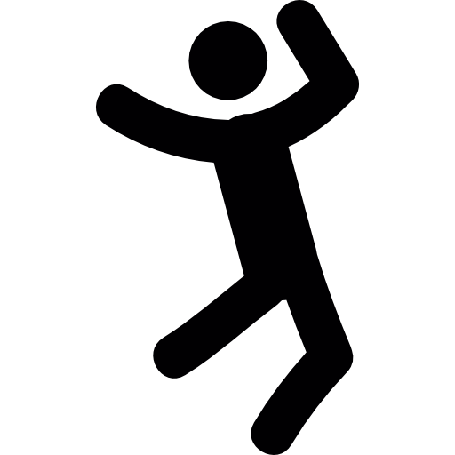 Happy person people happy happiness stick man jumping jump icon clip art