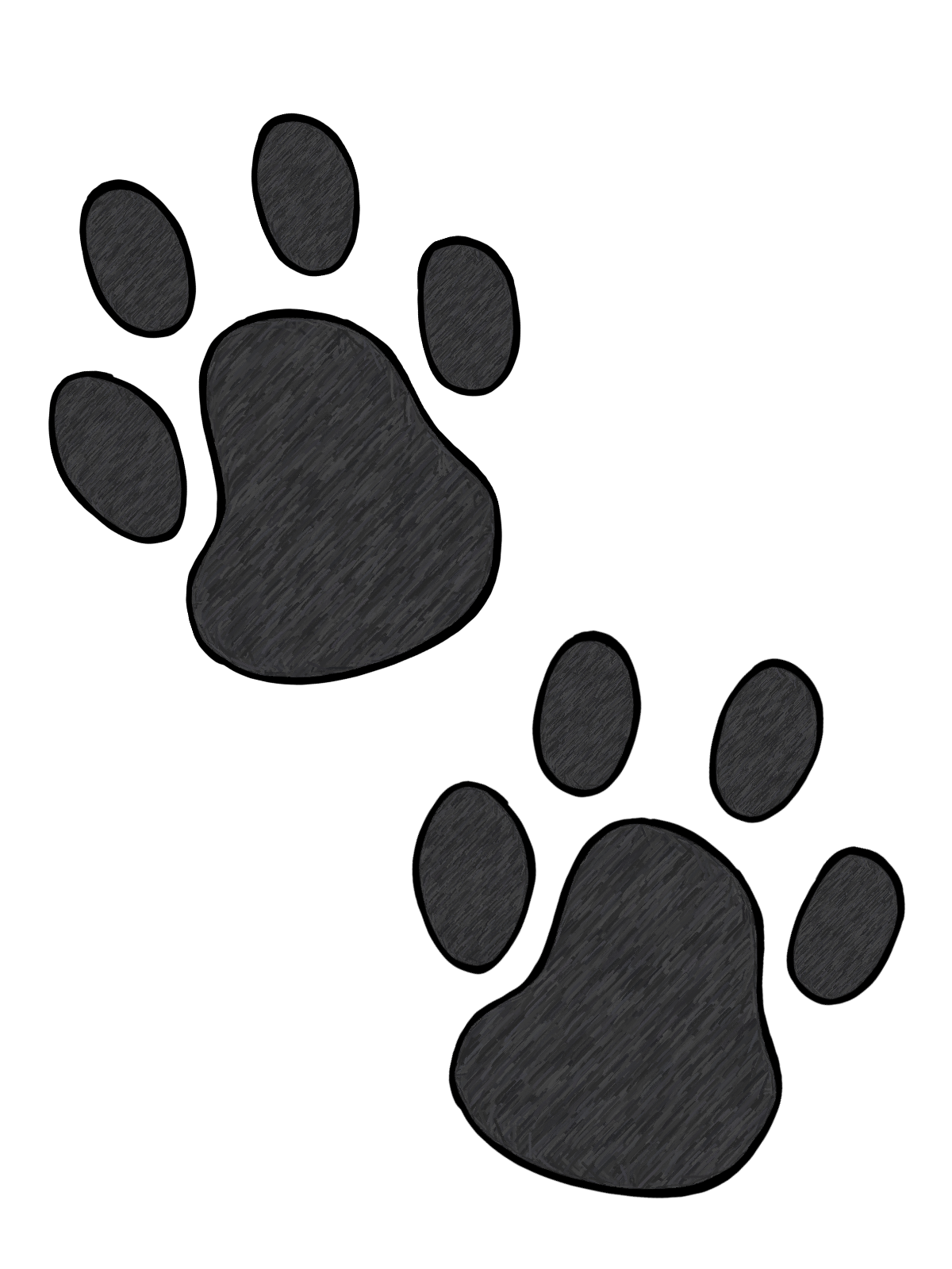 Paw print tattoos on dog paw prints scroll clipart 3 4 wikiclipart