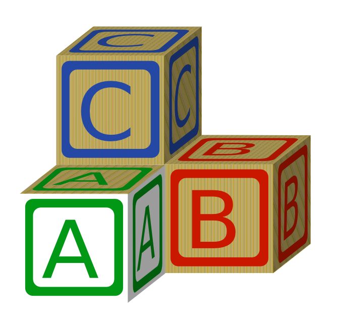 Pix for abc blocks clip art library