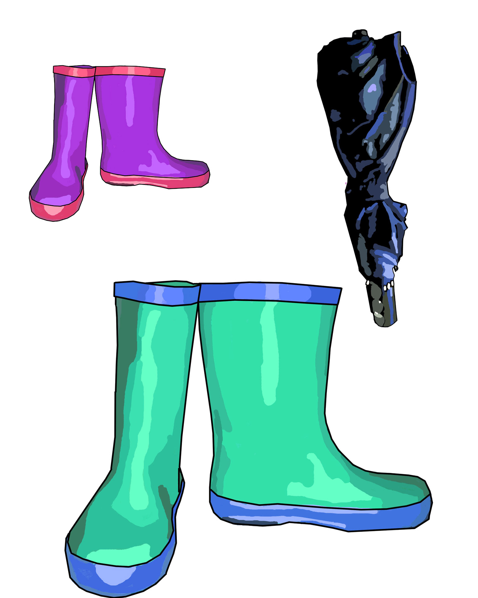 Rain boots clip art