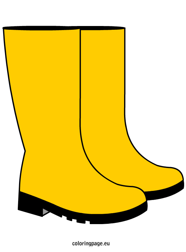 Rain boots coloring page clipart