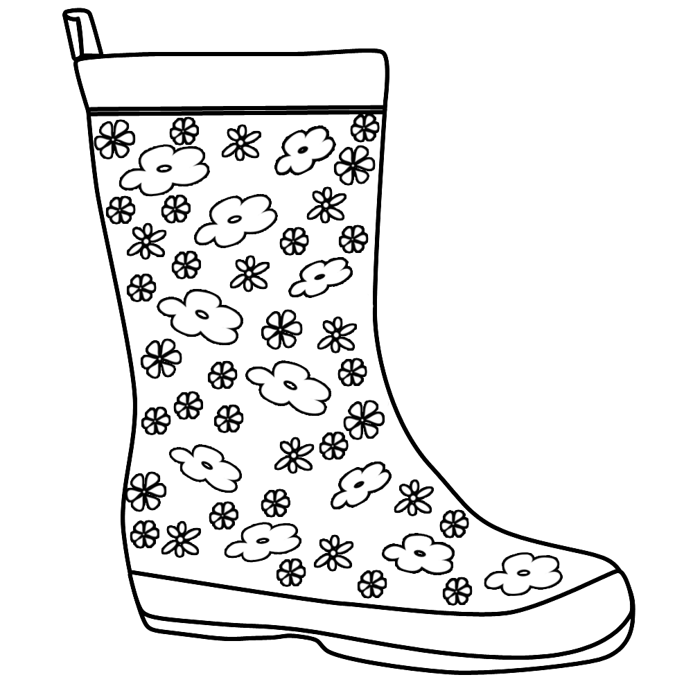 Rain boots rain boot coloring page spring cards rain clip art
