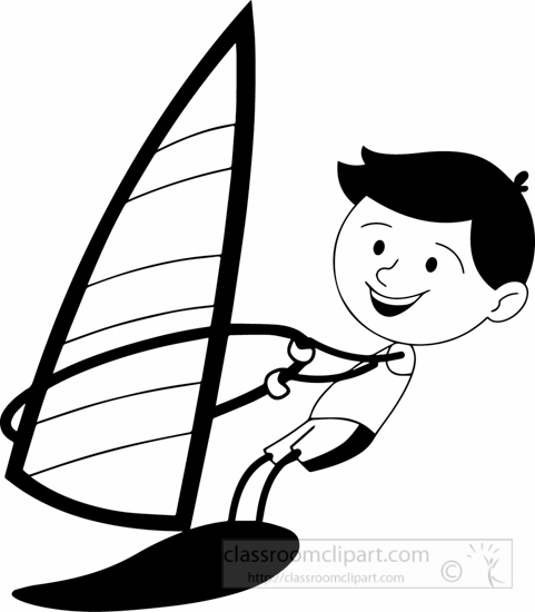 Sailboat  black and white free black and white sports outline clipart clip art pictures