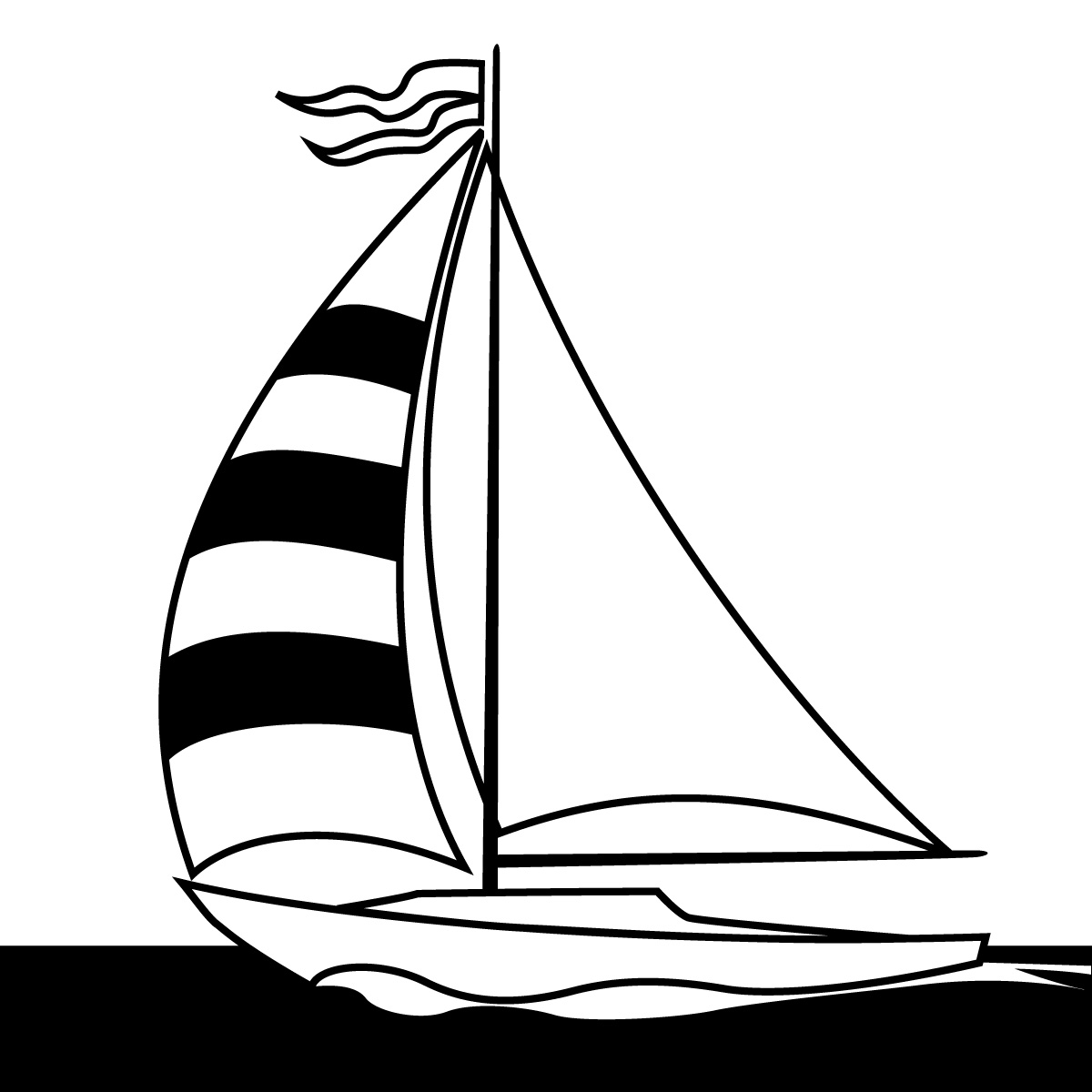 Sailboat  black and white sailboat clip art black and white free clipart