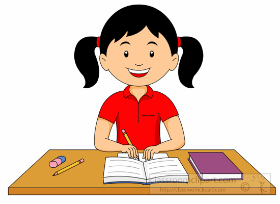 someone doing their homework clipart