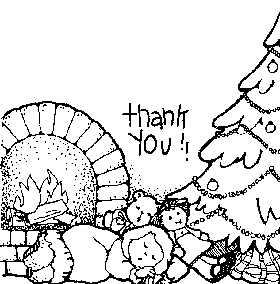 Thank you  black and white mormon share christmas thank you clipart