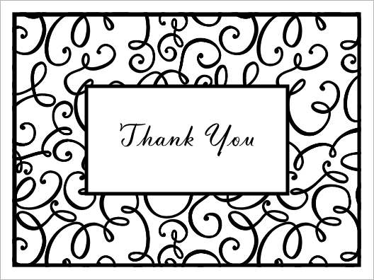 Thank you  black and white thank you card clipart black and white clipartxtras