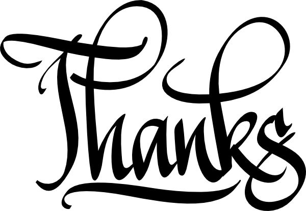 Thank you  black and white thank you images on card sentiments you clipart