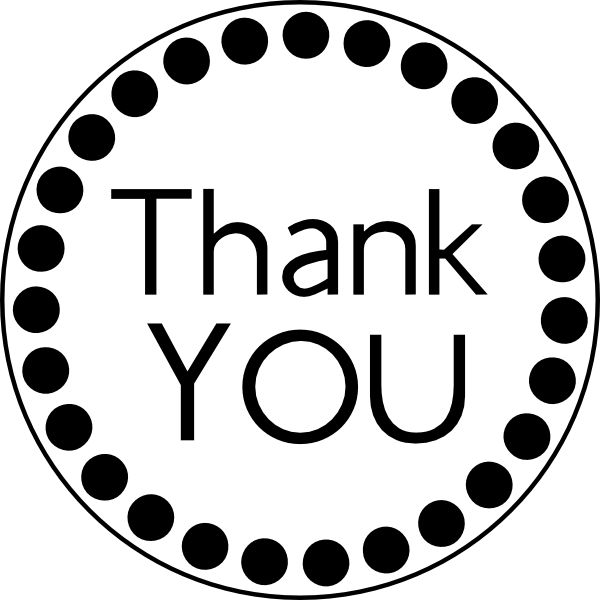 Thank you  black and white thank you sentiments images on card sentiments clip art
