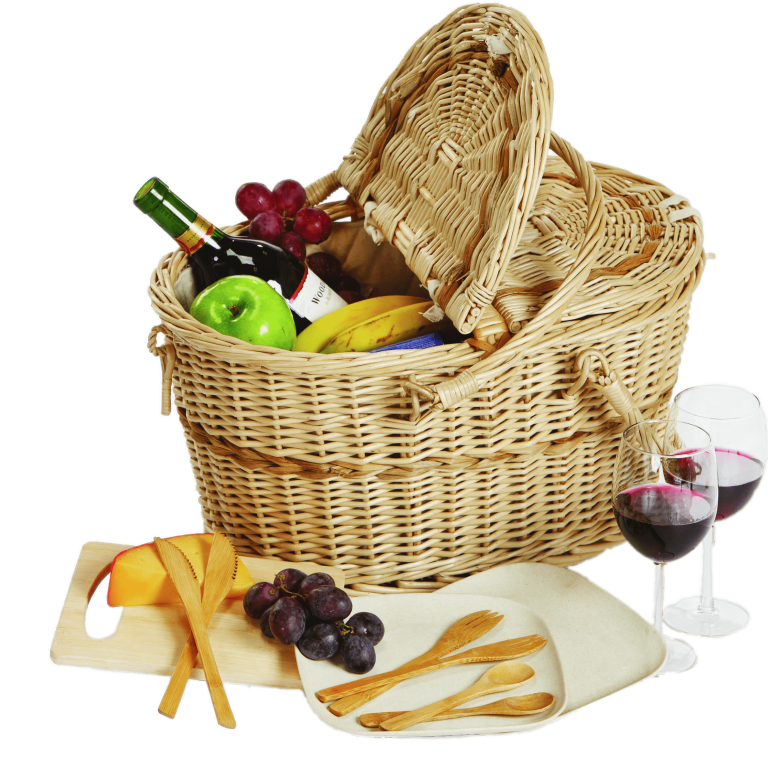 Gift basket picnic basket clipart t hamper pencil and in color picnic ...