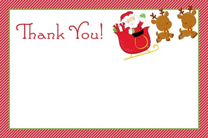 Christmas thank you cards 7 business template clip art