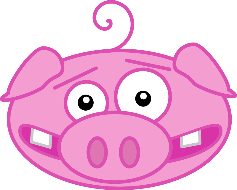 Free funny pig face clip art