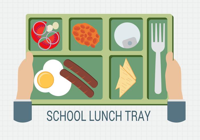 Free hand holding a school lunch tray vector download clip art