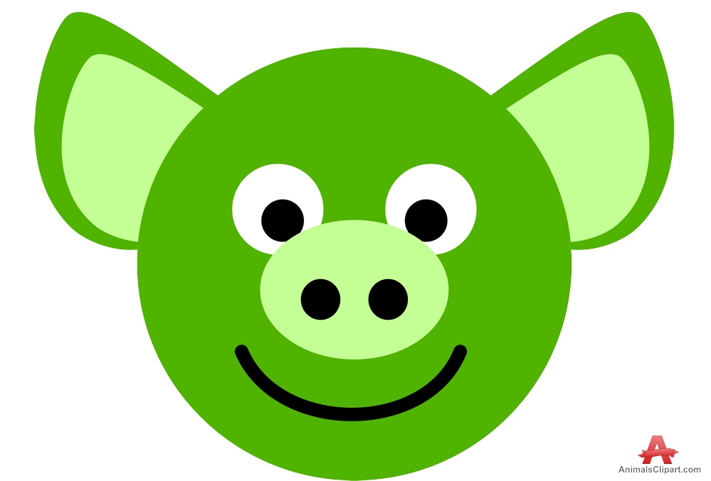 Happy pig face clipart free design download
