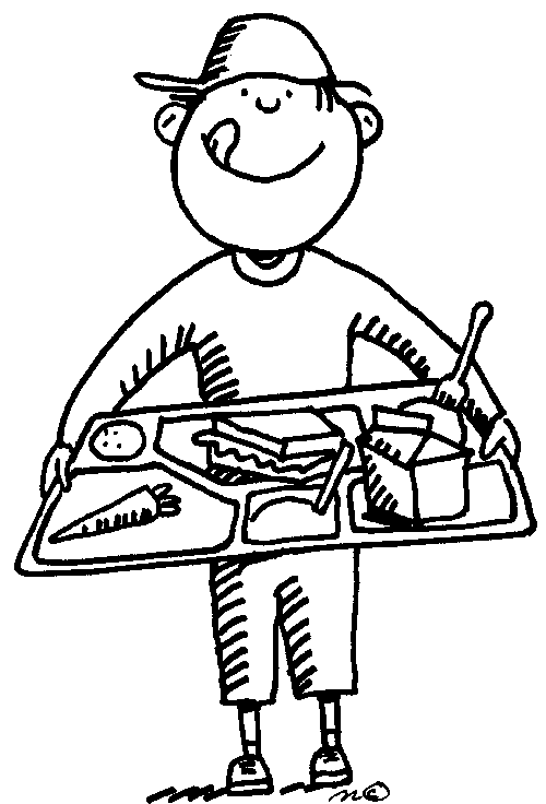 Lunch tray lunch clipart black and white free images 4