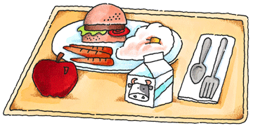 Lunch tray lunch menu for holy tribity schools in se iowa clipart