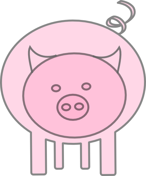 Pig clipart pig face pencil and in color