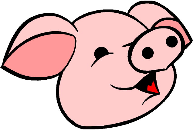 Pig face clipart 3