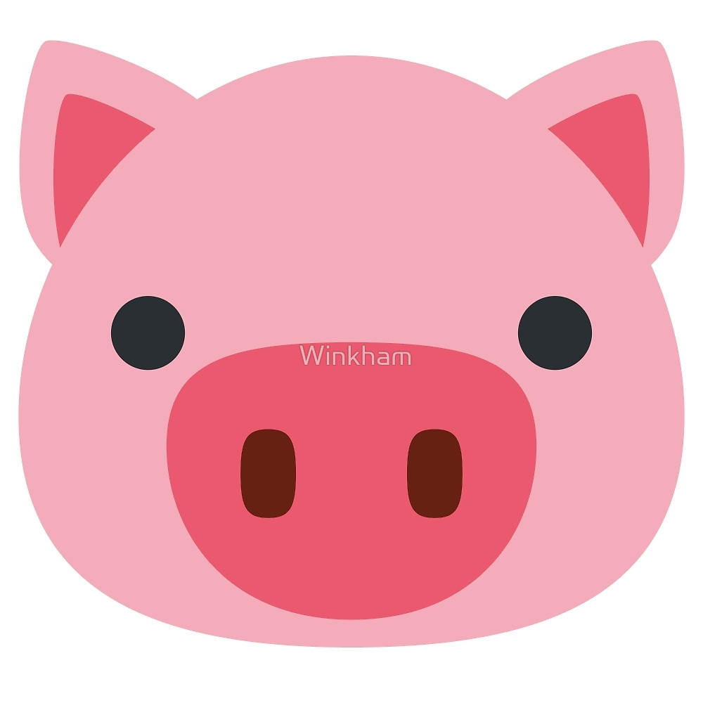Pig face emoji by winkham redbubble clipart