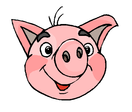 Pig face happy pig clipart