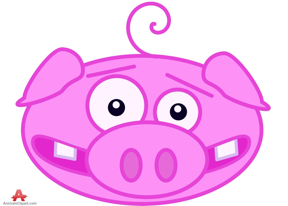 Purple pig face clipart free design download