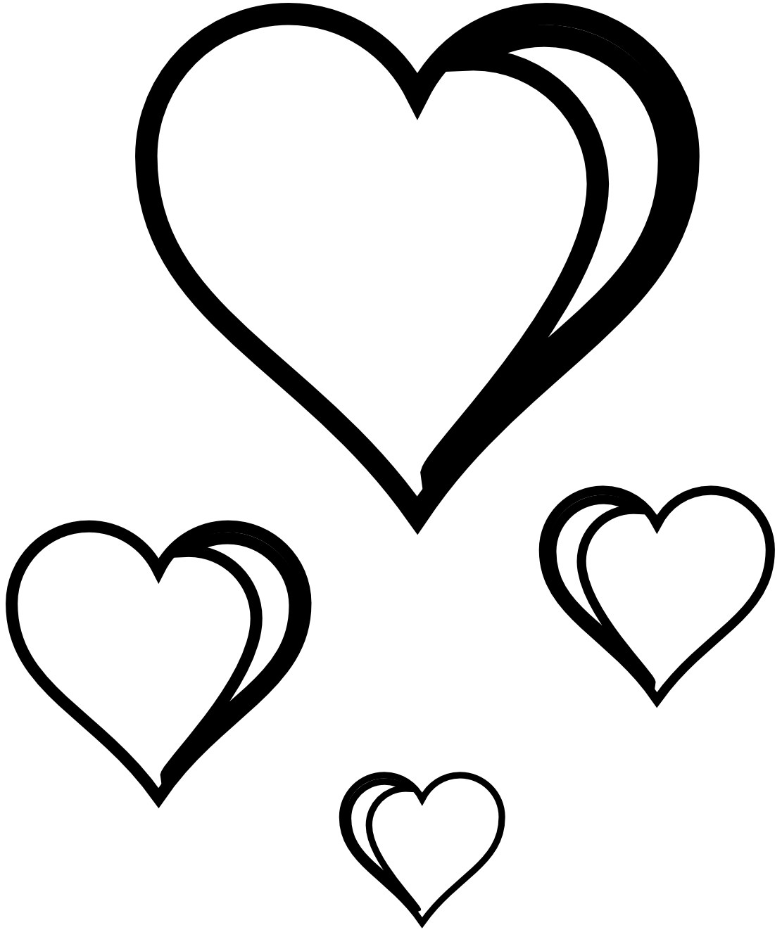 Real heart clipart black and white clipartxtras