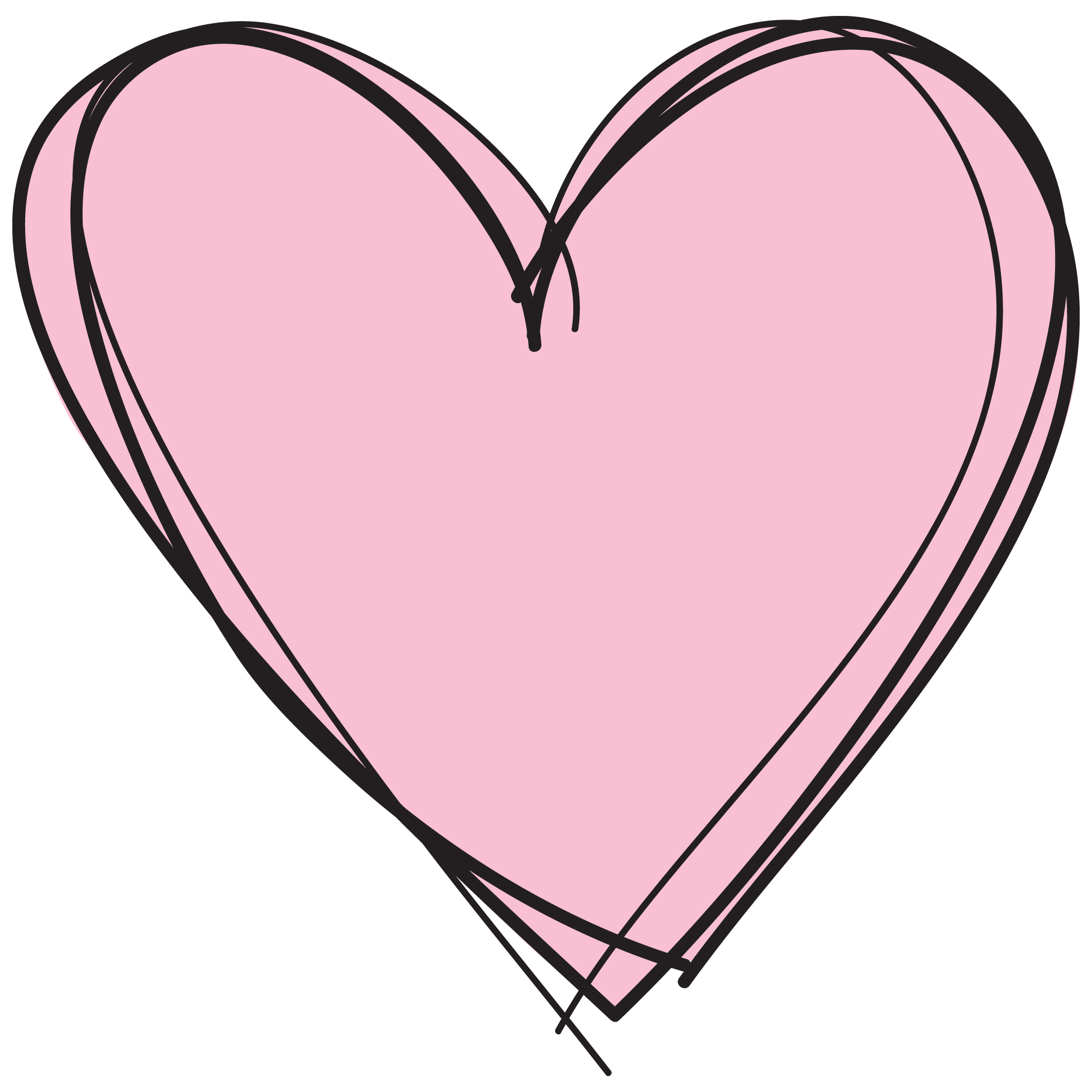 Real heart sketch free clipart images
