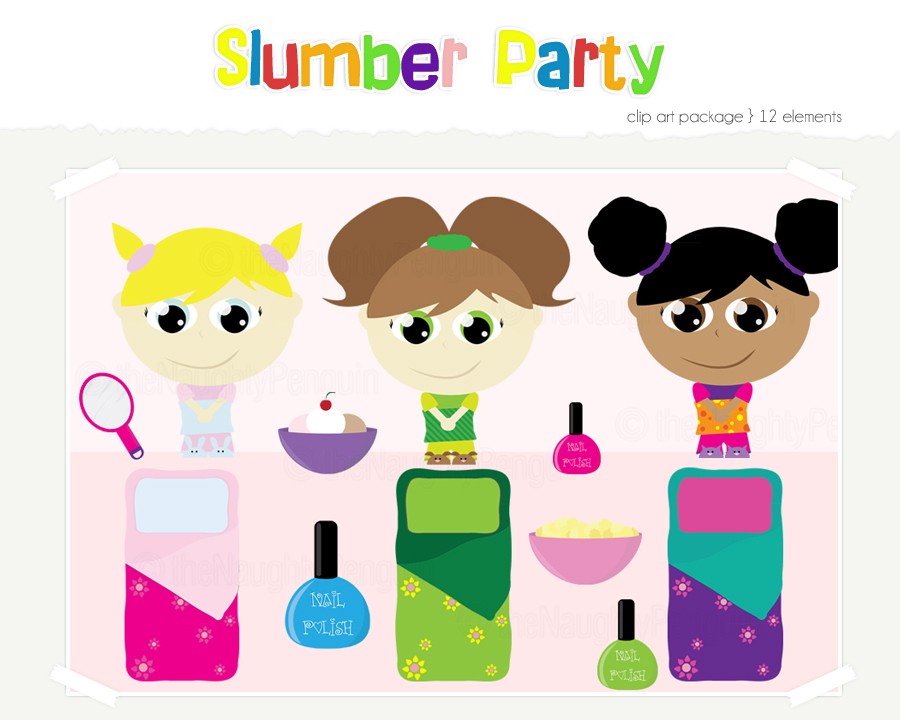 Slumber party clipart free clip art library