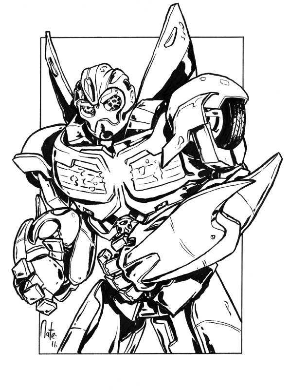 Transformers Bumblebee Transformer Coloring Pages Printable Clipart 