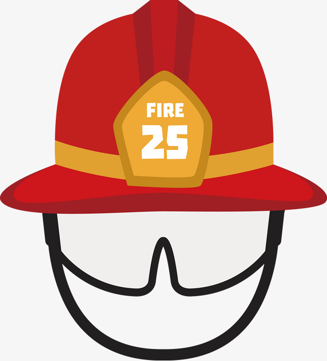 Cartoon fire hat fire cap safety hat and vector for free clipart