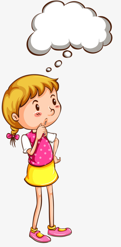 Child thinking thinking child think child blond image for free download clipart